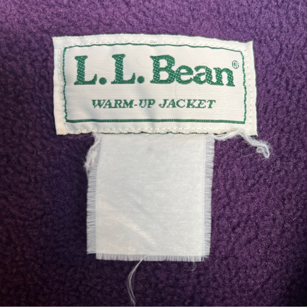 Vintage L.L. Bean Lavender Warm Up Jacket Full Zip Fleece Lined Pockets Warm - Picture 15 of 16